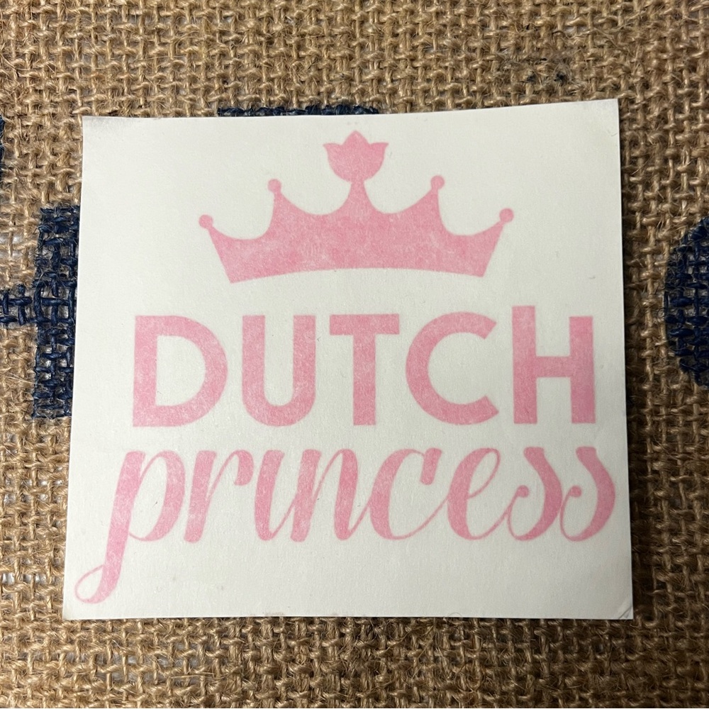 Dutch 🩷👑 Princess Decal